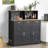 August Grove® Buffet Cabinet with Storage,47" Sideboard with 3 Drawers and Movable Laminate-1789656089