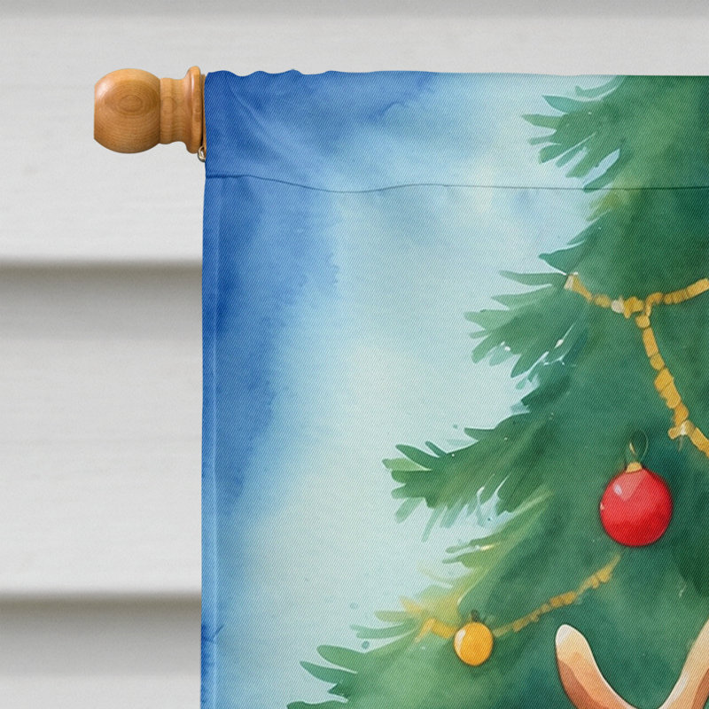 Drapeau de Noël maison de renne, Carlin