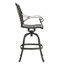Tabouret pivotant en fonte d'aluminium