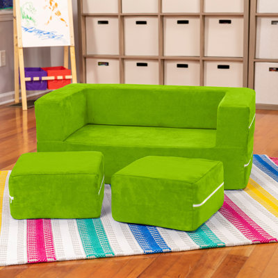 Causeuse modulaire et repose-pieds pliable pour enfants Altermease Zipline