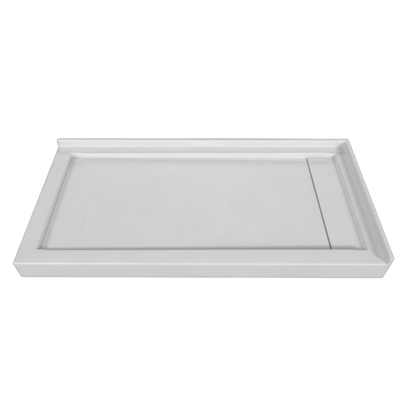 Signature 60'' W 32'' D Rectangular Double Shower Base, Left