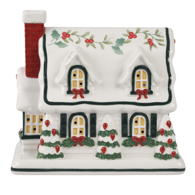 Pfaltzgraff Winterberry Village LED Cottage Holiday Décor