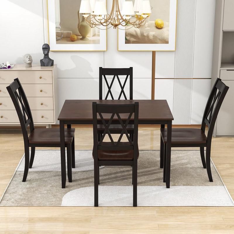 Ensemble repas pour 4 personnes Whiffen, Noir, Cerise noir