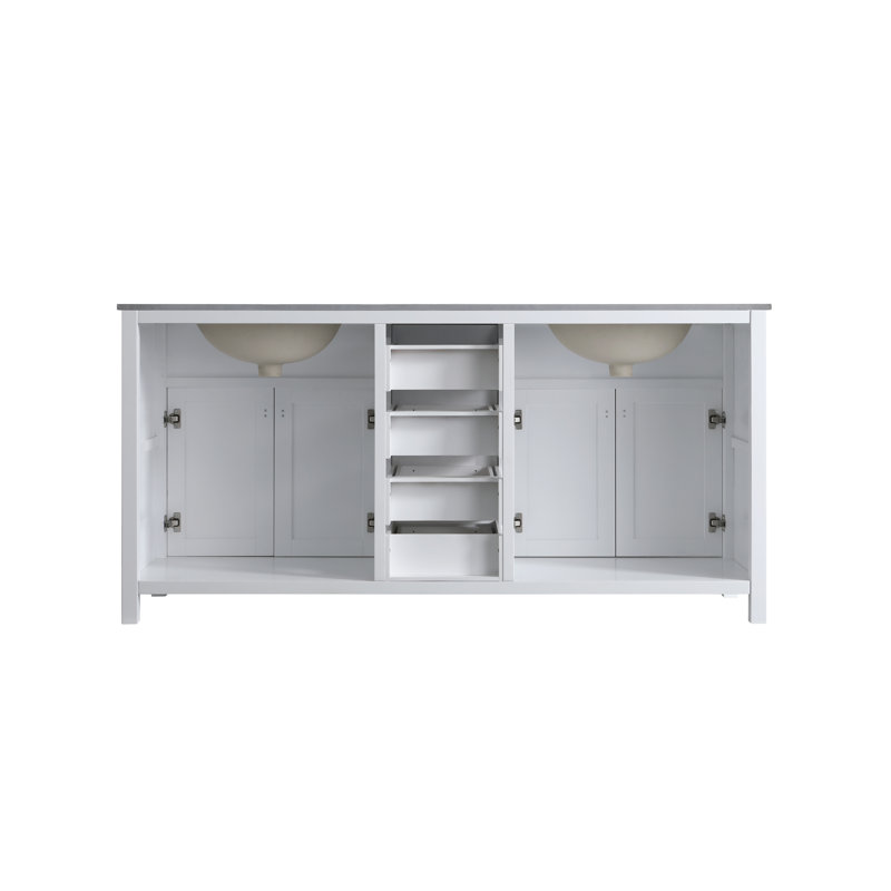 Base de meuble-lavabo 71,5 po London en blanc seulement