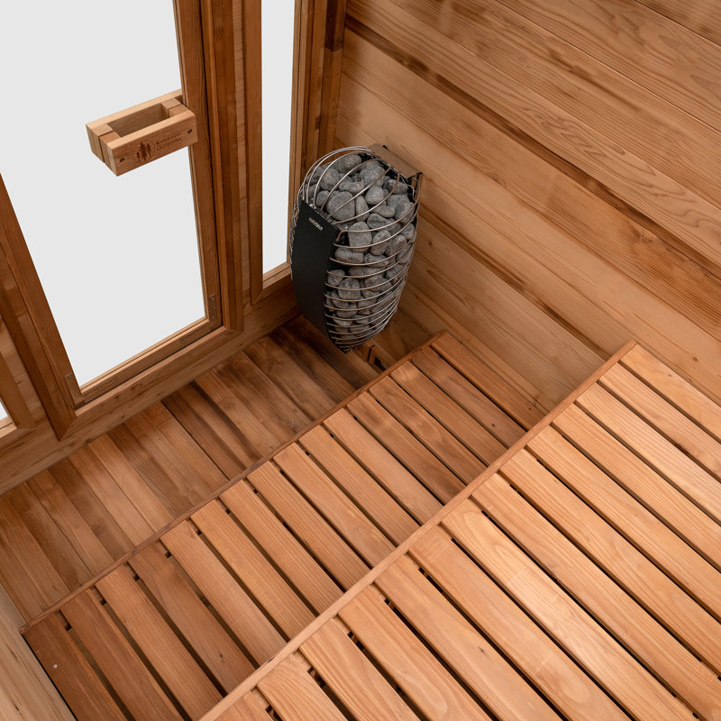 Sauna extérieur cabine - 4 personnes avec chauffage 8kw Harvia Kip