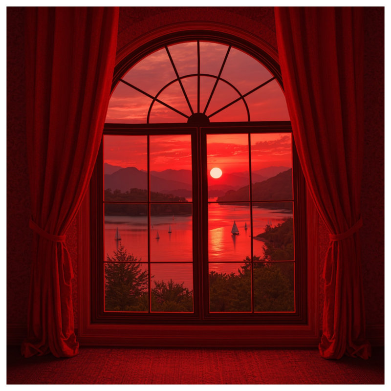Coussins décoratifs Red Sunset, 14 x 14 inches