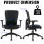 Fauteuil de direction moderne en similicuir avec accoudoirs réglables, dossier large et assise rembourrée, pour la maison et les bureaux commerciaux.-129514509