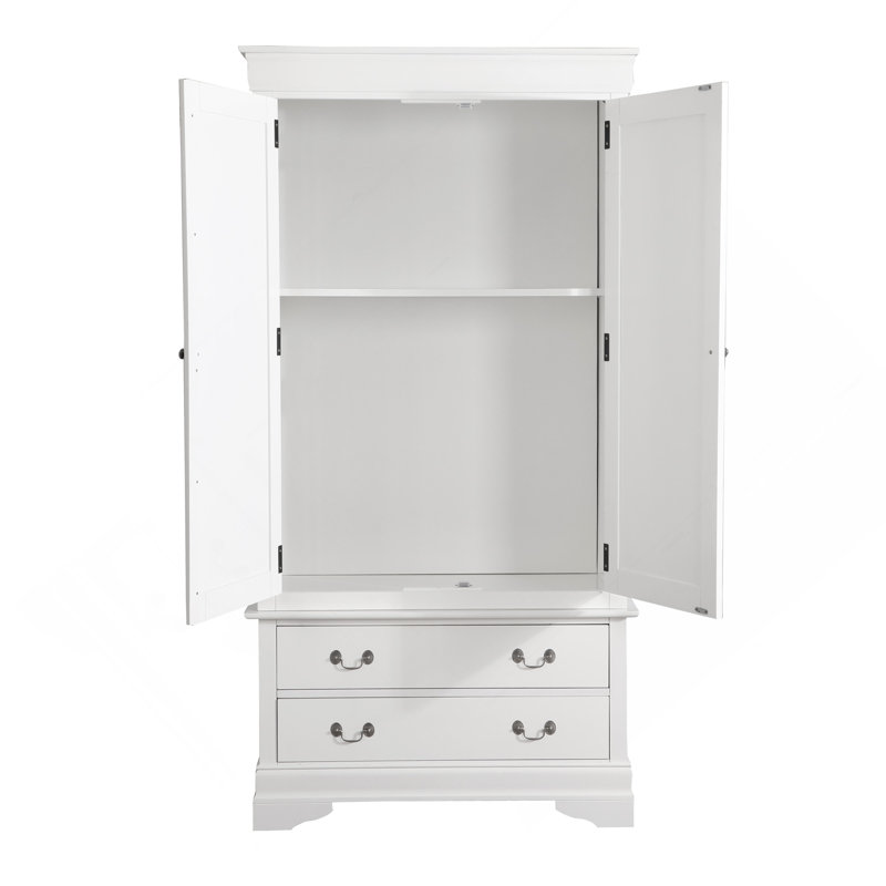 Armoire Louis Phillipe G3190-A, blanc, White