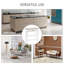Canapé compact en bois et console, conception rustique avec rangement