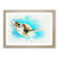 Green Turtle in Abstract - Framed Print-55736339-55736343