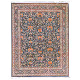 Hand Knotted Wool Oriental Area Rug in Green