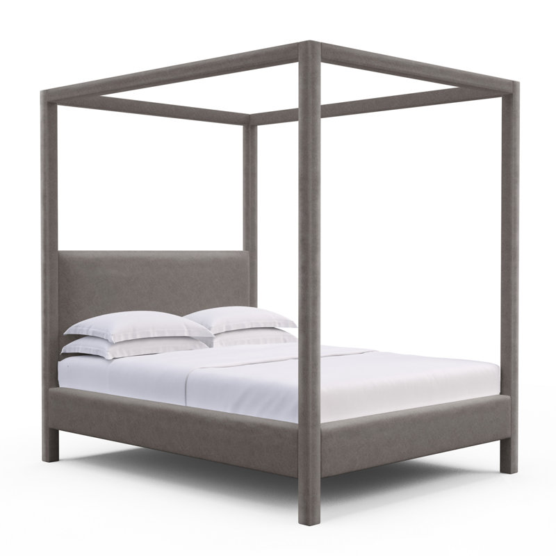 Lafayette Upholstered Bed, Queen, Distressed Leather Graphite
