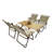 Multi-Function Foldable And Portable Dining Set, 1 Dining Table & 4 Folding Chairs, Indoor And Outdoor Universal