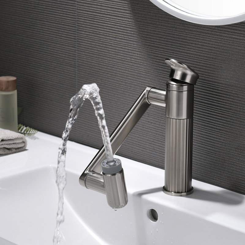 Lefton Rotatable Bathroom Faucet With 2 Water Modes, Single Hole Vanity Sink Faucet For Bathroom And Laundry Room, BF2208