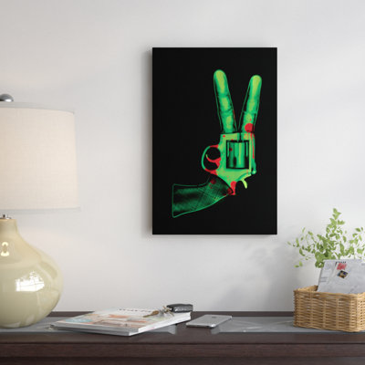 « paix bang », impression sur toile tendue