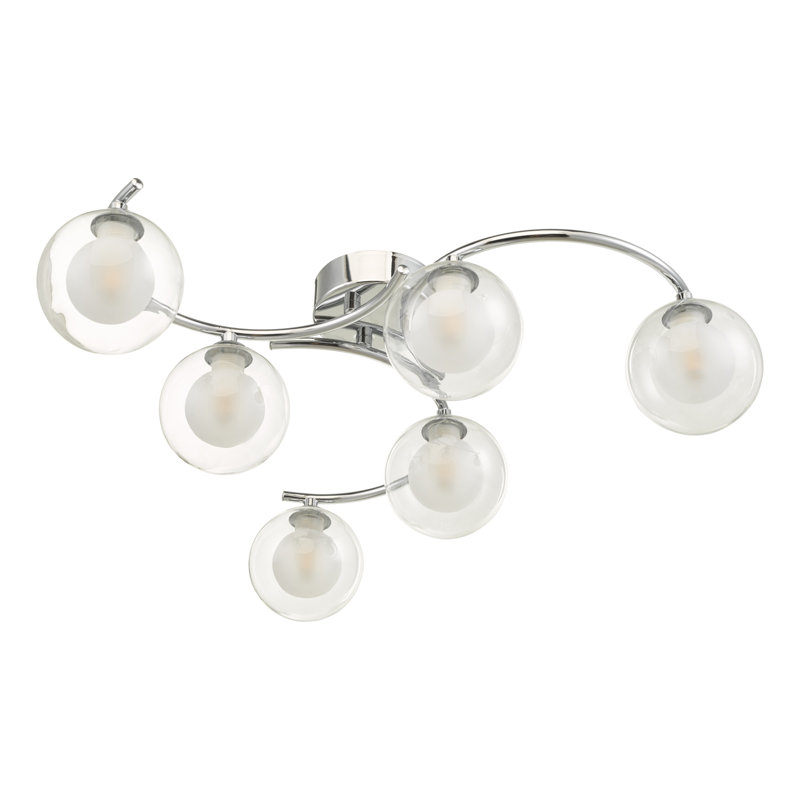 Yutan Semi Flush Mount, Polished Chrome