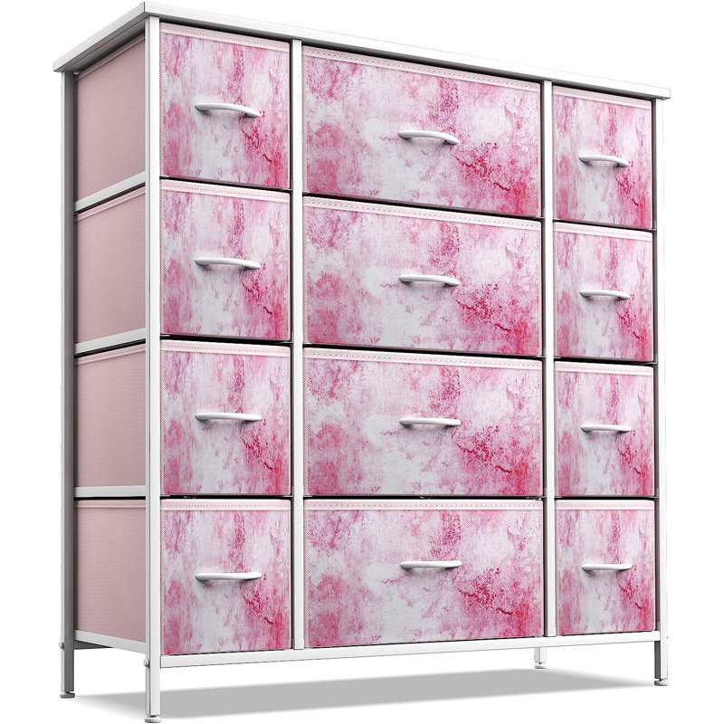 Commode avec 12 tiroirs - Unité de rangement pour commode pour chambre à coucher