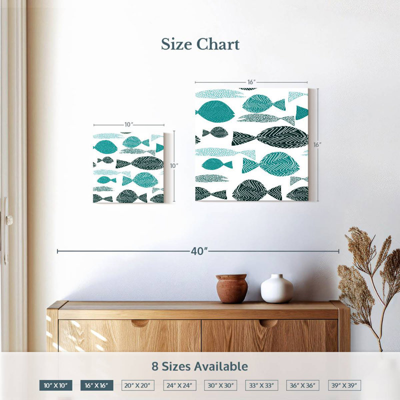 Brampt Abstract Fish School, 10" H x 10" W