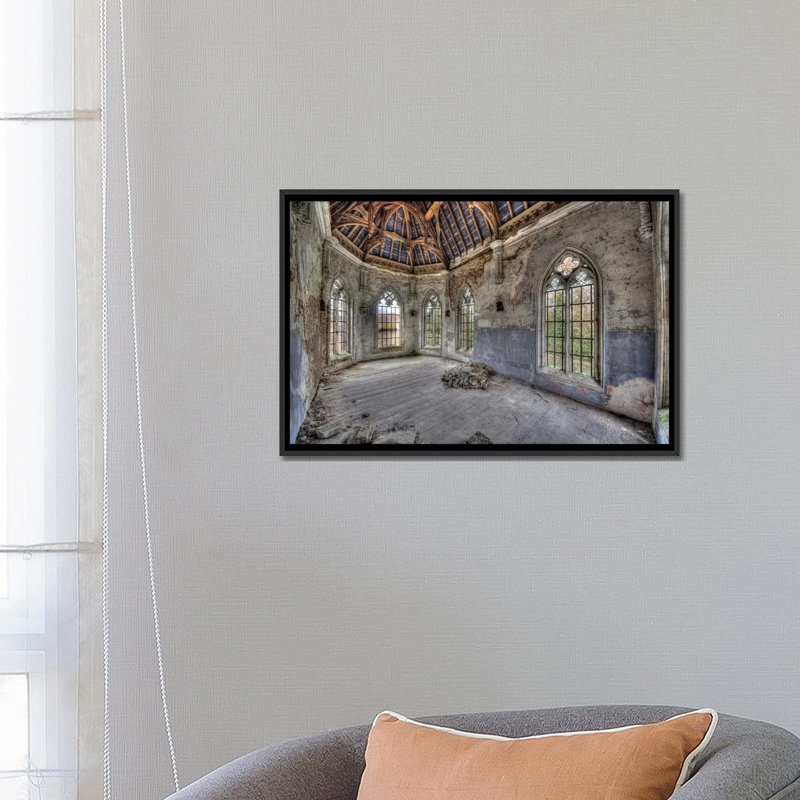 « chateau hogemeyer », reproduction de photo sur toile, H 18 po x l 26 po x P 1,5 po, Toile avec cadre noir, Pas de tapis