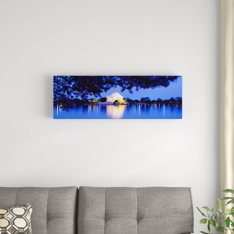 «Jefferson Memorial Washington, D.C», reproduction de photo sur toile, H 12 po x l 36 po x 1,5 po, Toile avec cadre noir