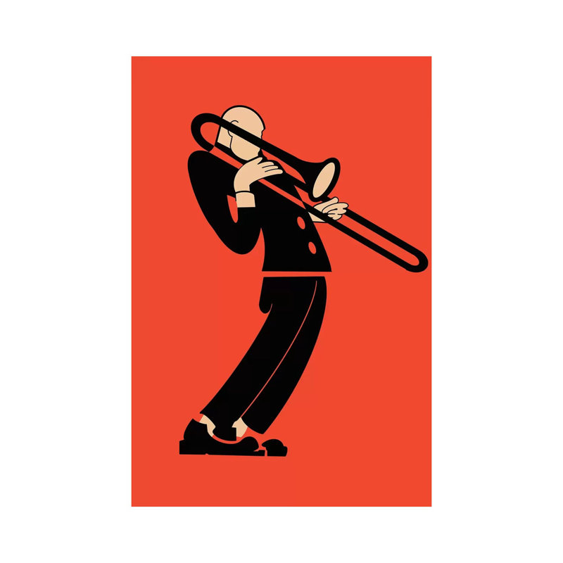 The Trombone by Mark Rogan - Wrapped Canvas Print, 66.04 cm H x 45.72 cm W x 3.175 cm D