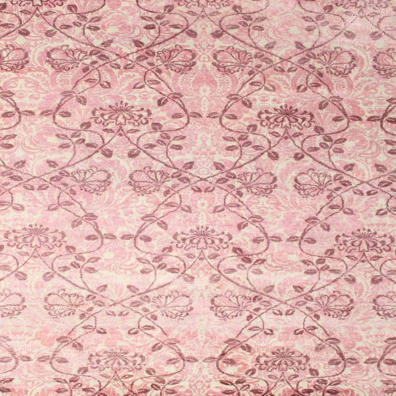 Tapis beige/rouge contemporain, Carré 3 pi