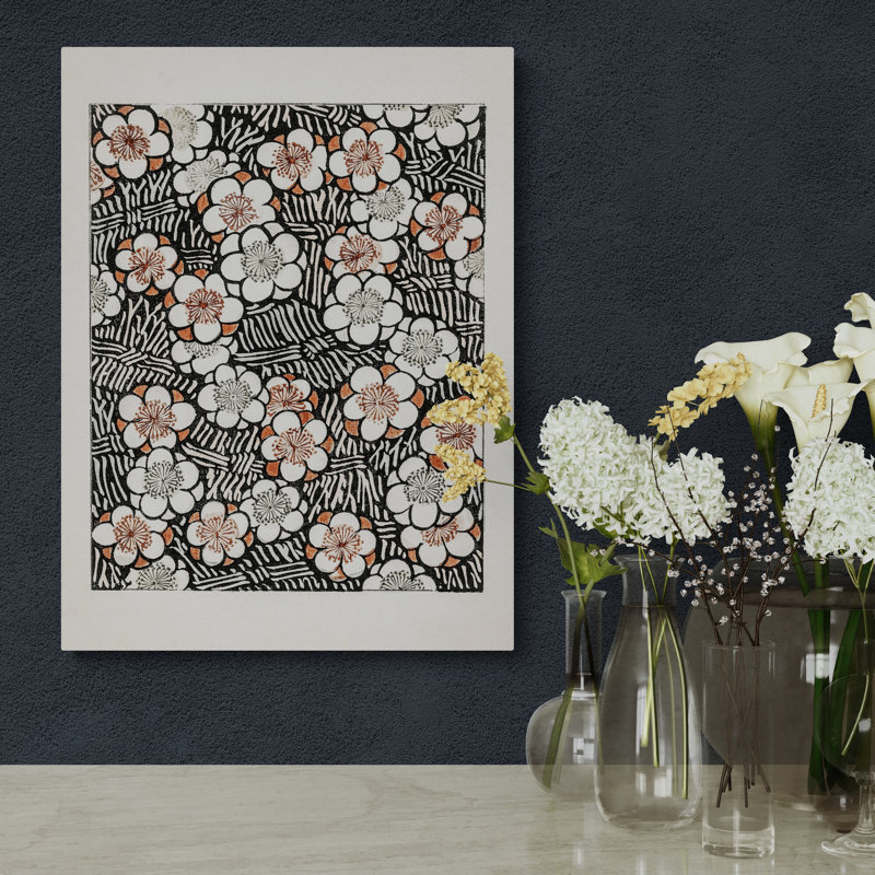 Floral Pattern by Watanbe Sekai - Wrapped Canvas Art Prints, 117 cm H x 84 cm W