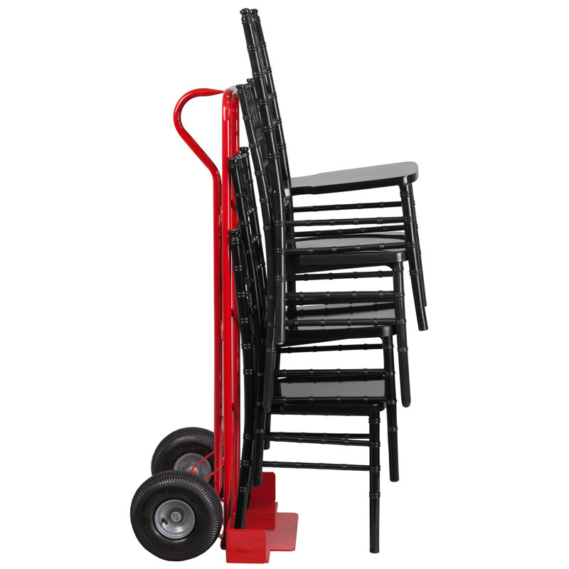 Red Heavy Duty Metal Chiavari Stack Chair Dolly Set