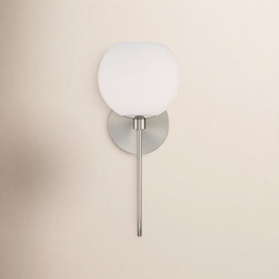 Ansley Single Light Glass Dimmable Armed Sconce