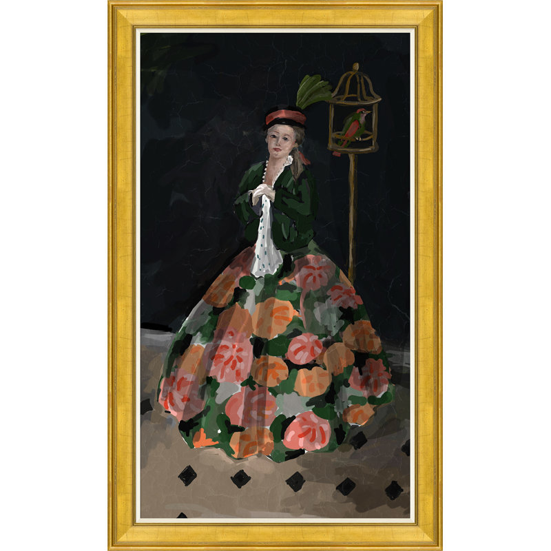 Gigi Giclee On Canvas by Dana Gibson, 56"H x 34"W x 1.2"D