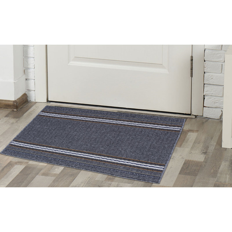Tapis rayé gris foncé, Rectangle 2 pi x 3 pi