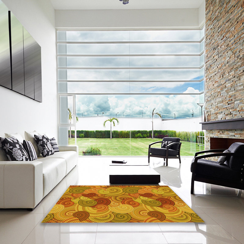 Abstract Indoor Rug, Square 5'