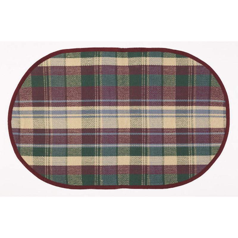 Tapis de sol ovale vert, jaune, vert