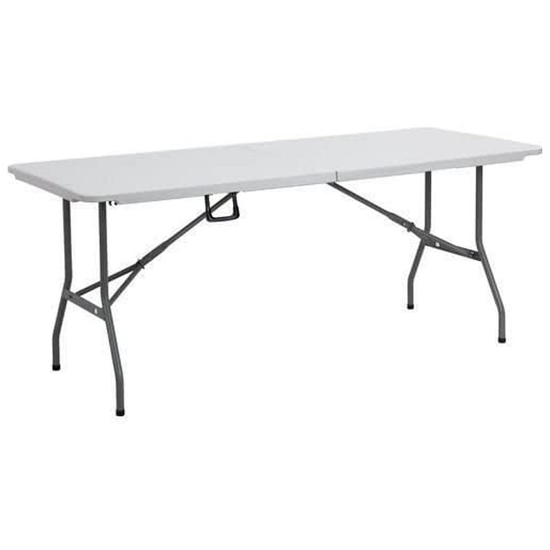 Katlyn Outdoor Patio Table, 75 cm H x 74 cm W x 180 cm D, Black