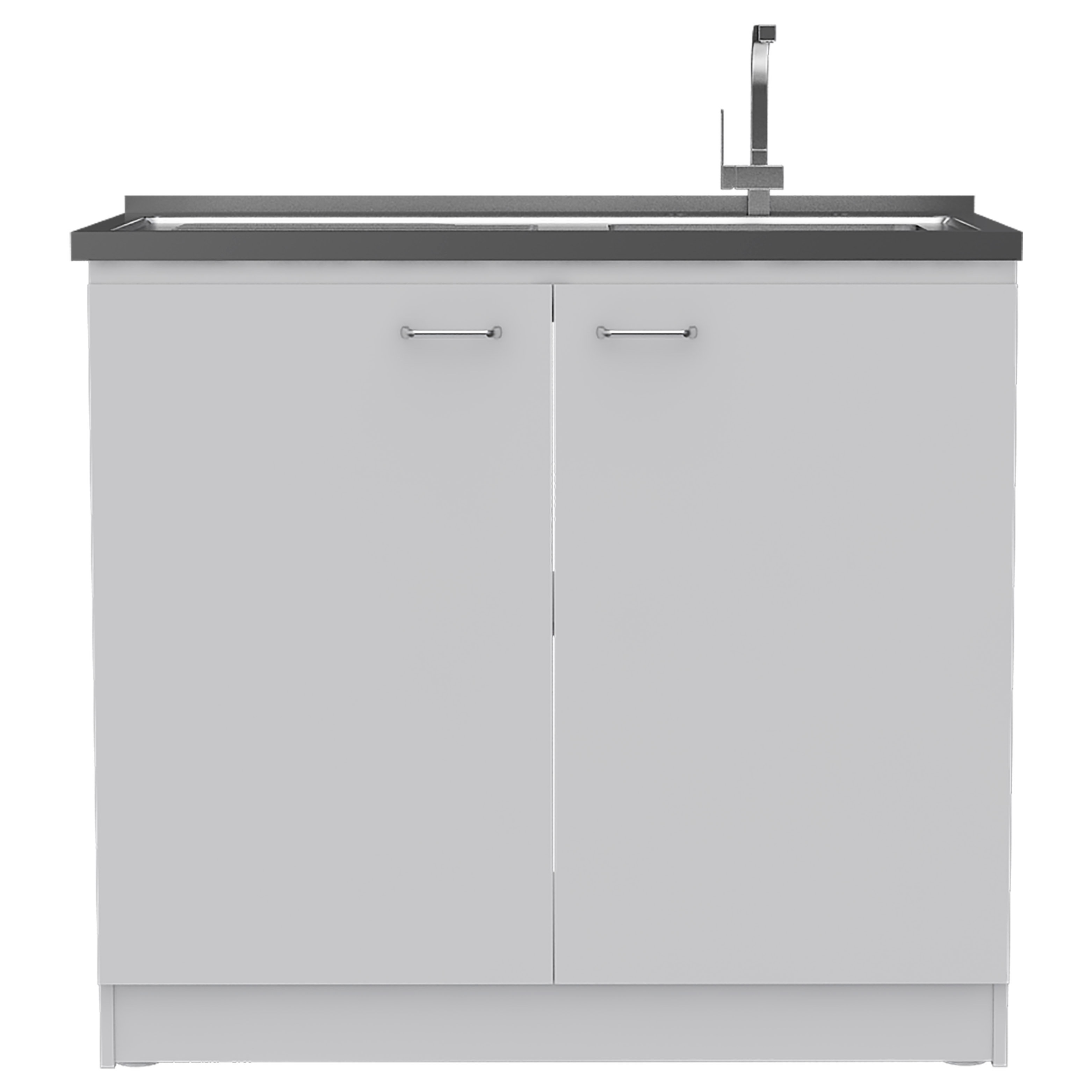 TUHOME Napoles Utility Sink With Integrated Steel Sink & Reviews Wayfair Canada
