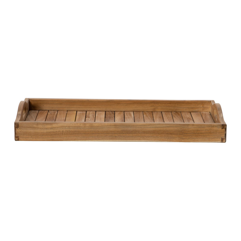 Solid Wood Tray, 2.5" H x 25" W x 12.5" D