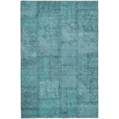 Premium Machine Washable Dream Shag ADS685 Patchwork Rug