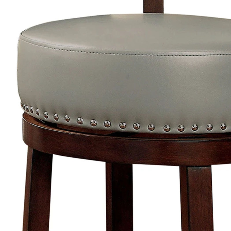 Tabouret de bar pivotant & Acree, Gris, Tabouret de comptoir (assise de 25 po de hauteur)