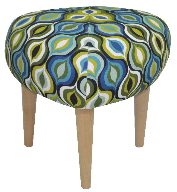 Solid + Manufactured Wood Accent Stool, Blue