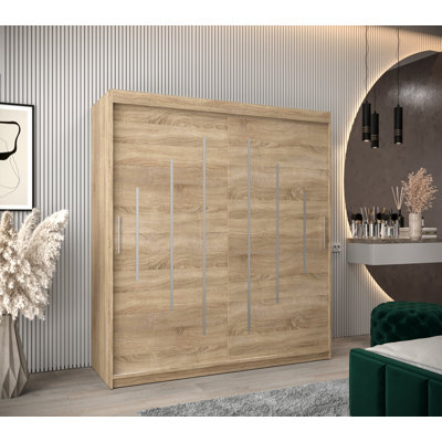 Asfiya 2 Door Manufactured Wood Wardrobe