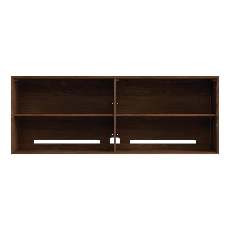 Moduluxe Media Console, 29.88"H x 66.13"L x 19"W, Natural Walnut