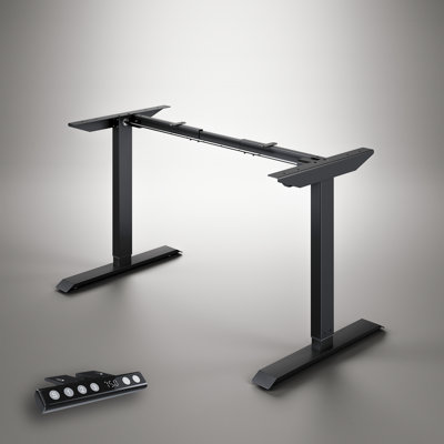 115H*130W*47.5Dcm, Electric Height-Adjustable Desk Frame with 100kg Load Capacity