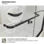 60 po Susurrus X P 56 po H Porte de baignoire coulissante semi-sans cadre en noir mat Verre trempé transparent-107613052