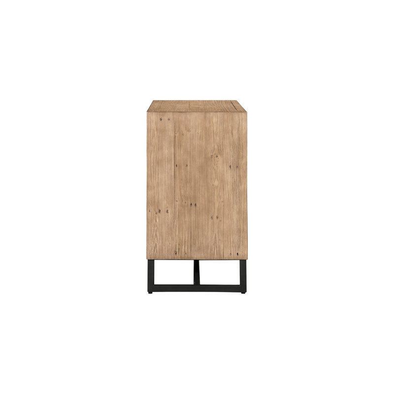 Sierra Solid Wood Accent Cabinet, Brown