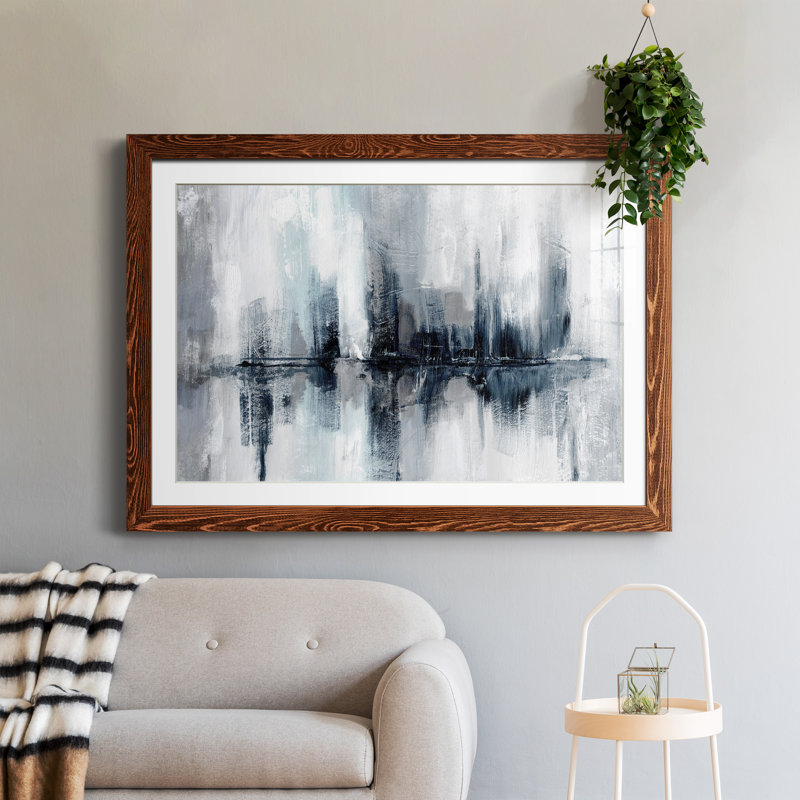 Indigo Harbor Lights - peinture encadrée, Cadre en érable, H 37,5 po x l 27,5 po x P 1,5 po