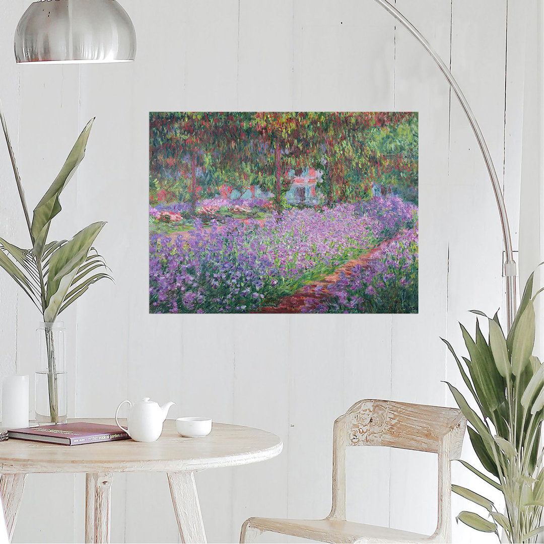 Poster The Artist's Garden At Giverny von Claude Monet