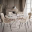 Extendable Oval Metal Base Dining Table-2054297506