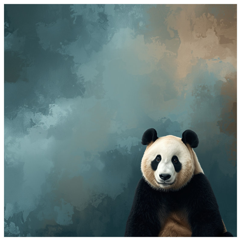 Tapis de bain Panda Portrait Art, 34 po L x 21 po L