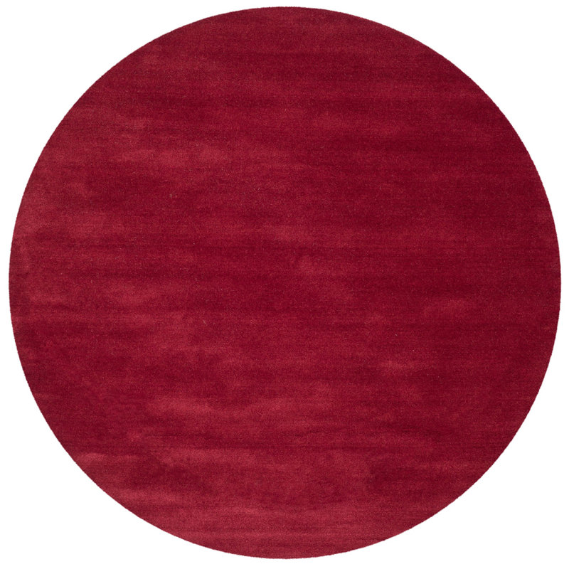 Frann Hand Tufted Wool Solid Color Rug, Round 6'