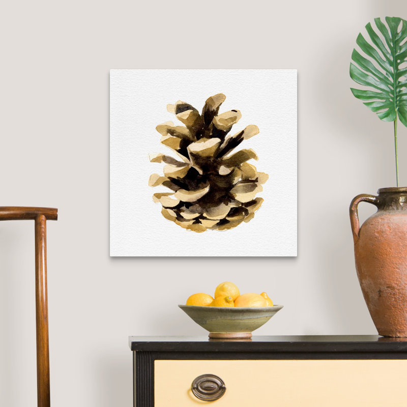 Reproduction d’art sur toile, "CONIFER Cone II" par Emma Caroline, Toile tendue, H 20 po x l 20 po x P 1,25 po